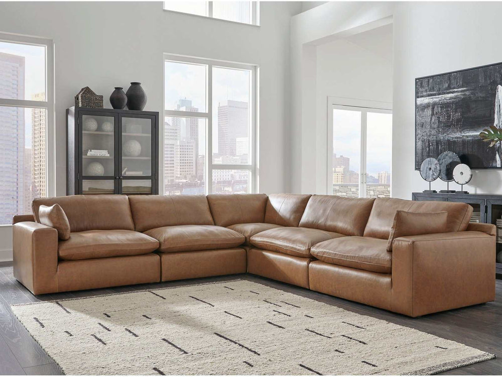 Emilia Caramel Leather Modular Sectional Units / Create your own Style